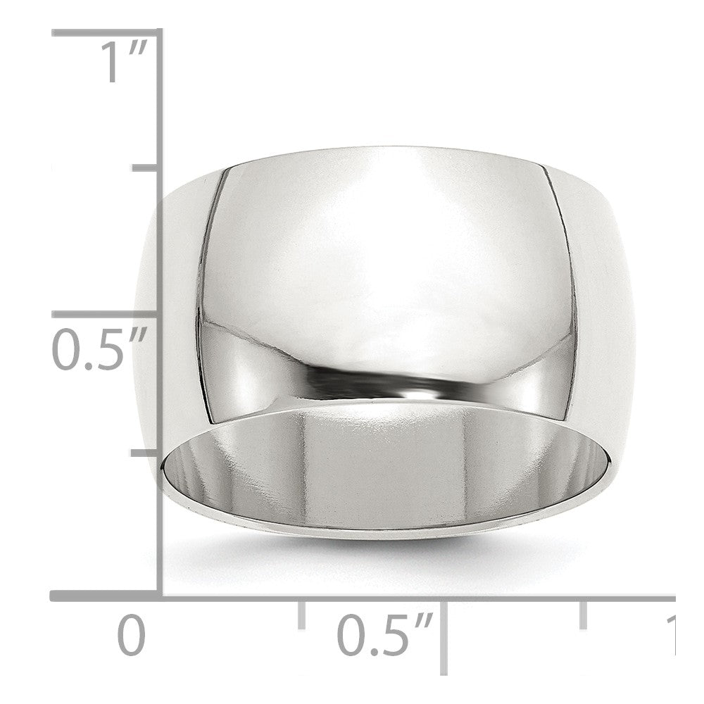 Sterling Silver 12mm Half Round Size 5 Band