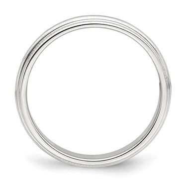 Sterling Silver 3mm Half Round Milgrain Size 9.5 Band