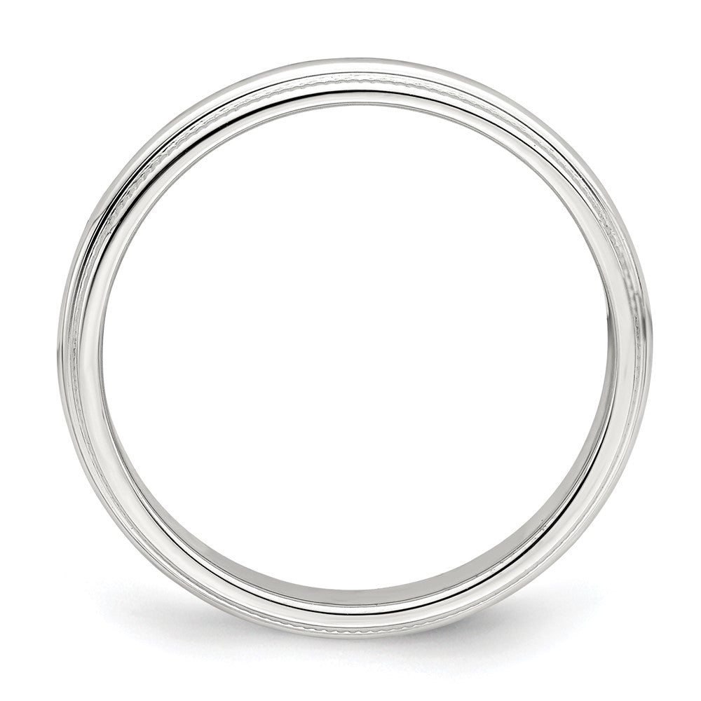 Sterling Silver 3mm Half Round Milgrain Size 8.5 Band