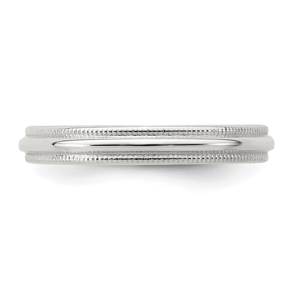 Sterling Silver 3mm Half Round Milgrain Size 10 Band