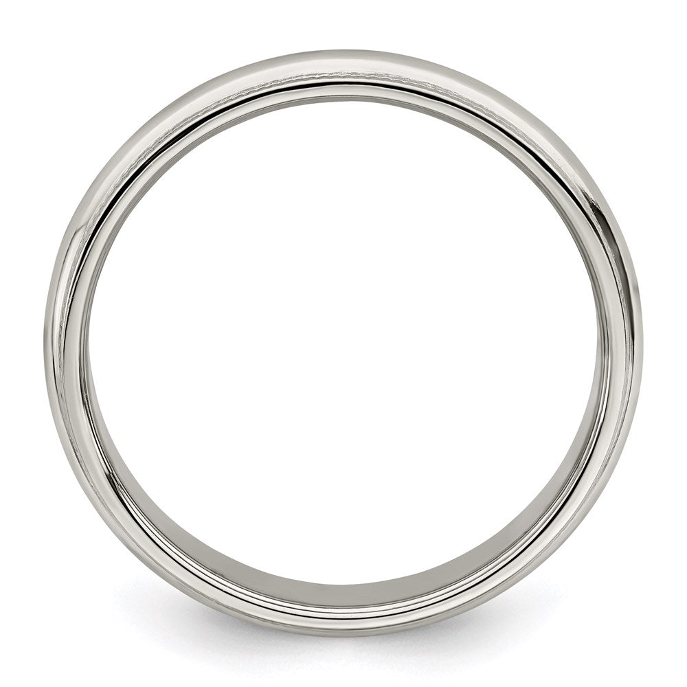 Sterling Silver 4mm Half Round Milgrain Size 5.5 Band
