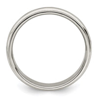 Sterling Silver 4mm Half Round Milgrain Size 11 Band