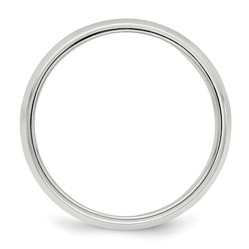 Sterling Silver 6mm Half Round Milgrain Size 4 Band