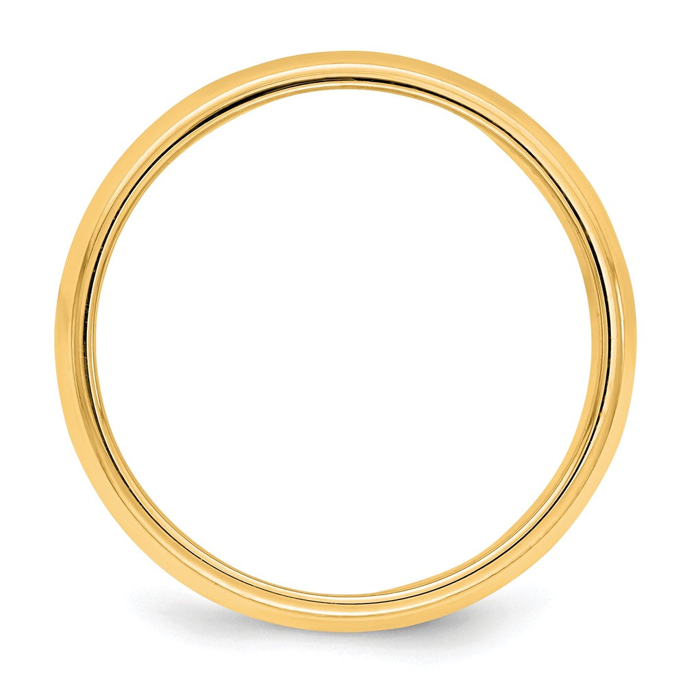 Sterling Silver Gold-plated 6mm Half Round Milgrain Band