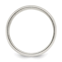 Sterling Silver 8mm Half Round Milgrain Size 5 Band