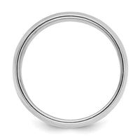 Sterling Silver Rhodium-plated 8mm Half Round Milgrain Size 10 Band