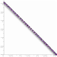 Sterling Silver Rhodium-plated Amethyst Bracelet
