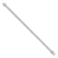 Sterling Silver Rhodium-plated CZ 7 inch Tennis Bracelet