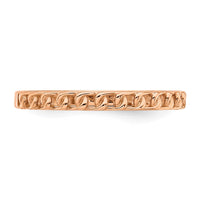 14K Rose Gold Link Design Ring