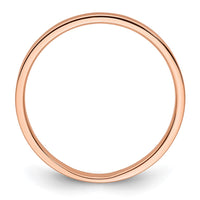 14k Rose Gold 2mm LTW Flat Band Size 4