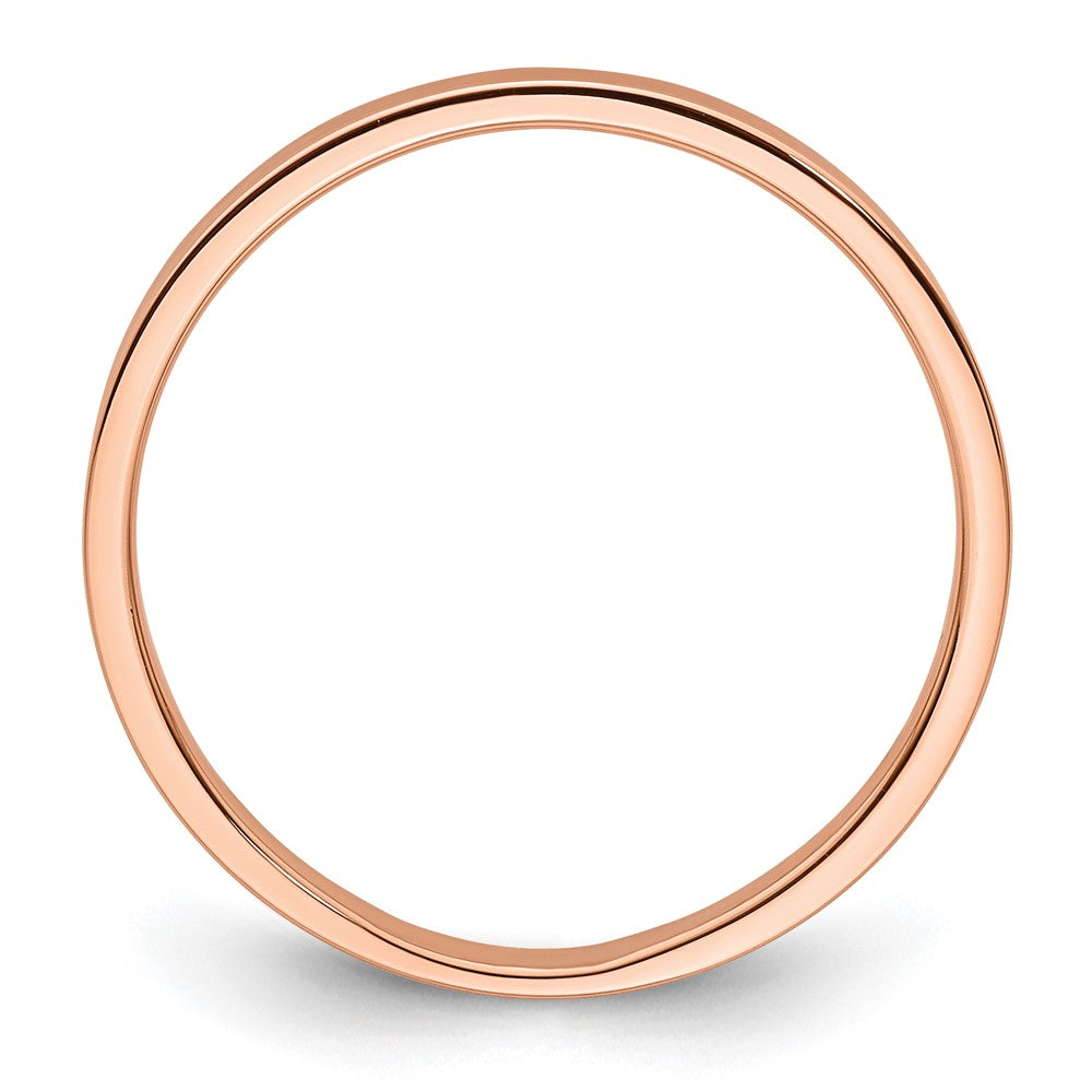 14k Rose Gold 2mm LTW Flat Band Size 8.5