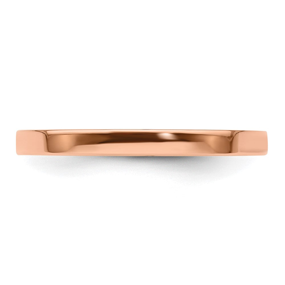14k Rose Gold 2mm LTW Flat Band Size 9.5