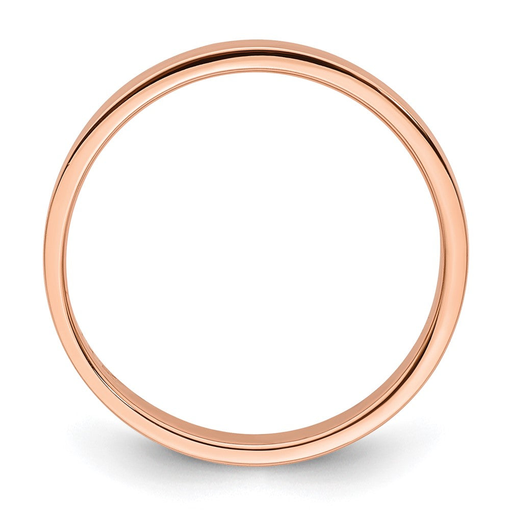 14k Rose Gold 3mm LTW Flat Band Size 9
