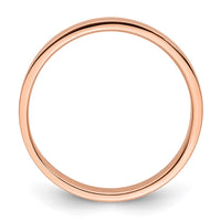 14k Rose Gold 3mm LTW Flat Band Size 12