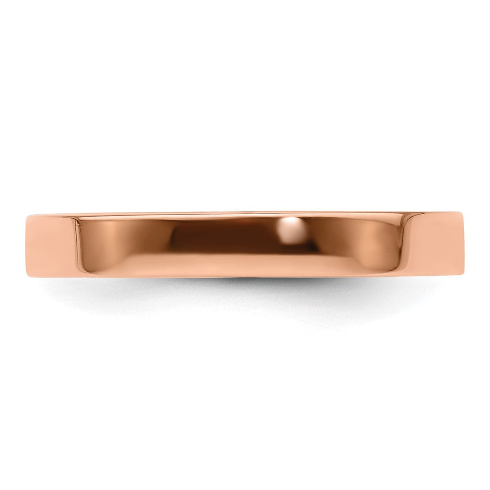 14k Rose Gold 3mm LTW Flat Band Size 9