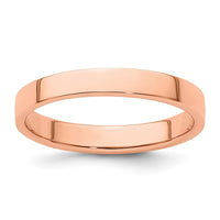 14k Rose Gold 3mm LTW Flat Band Size 4.5