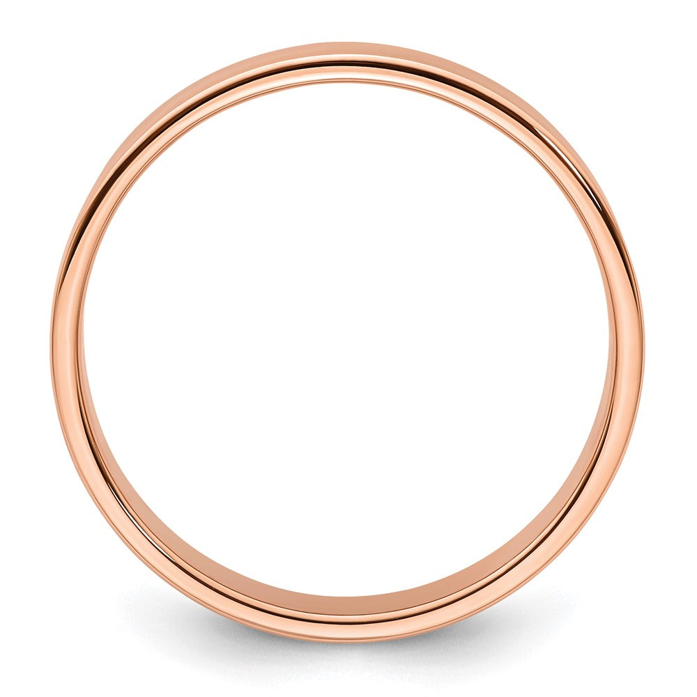 14k Rose Gold 5mm LTW Flat Band Size 10