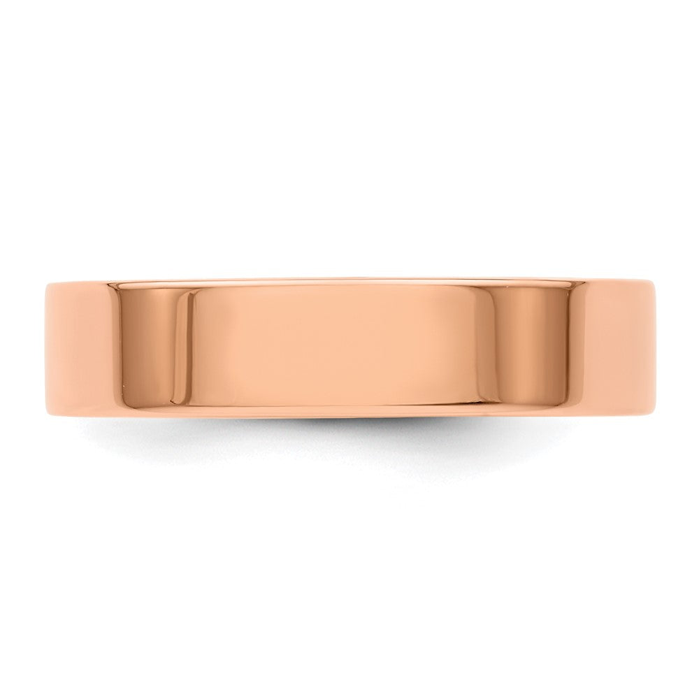 14k Rose Gold 5mm LTW Flat Band Size 8.5