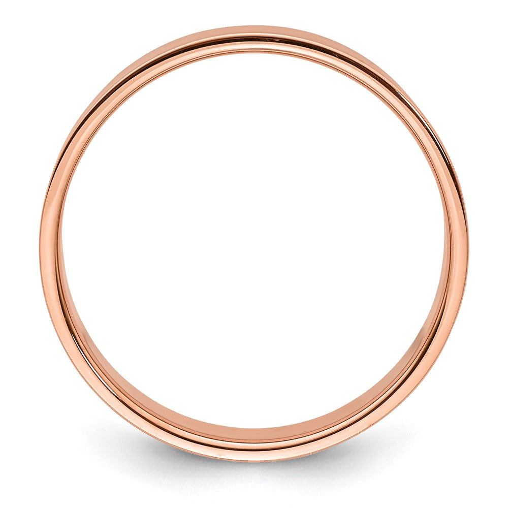 14k Rose Gold 6mm LTW Flat Band Size 4