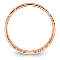 14k Rose Gold 6mm LTW Flat Band Size 9