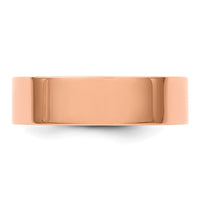 14k Rose Gold 6mm LTW Flat Band Size 4
