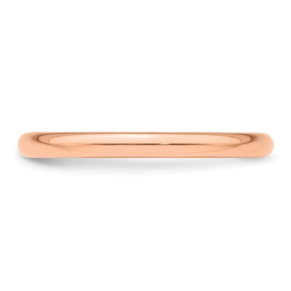 14k Rose Gold 2mm Half-Round Band Size 4