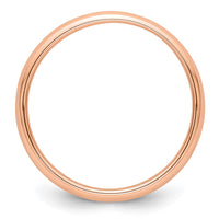 14k Rose Gold 3mm Half-Round Band Size 6