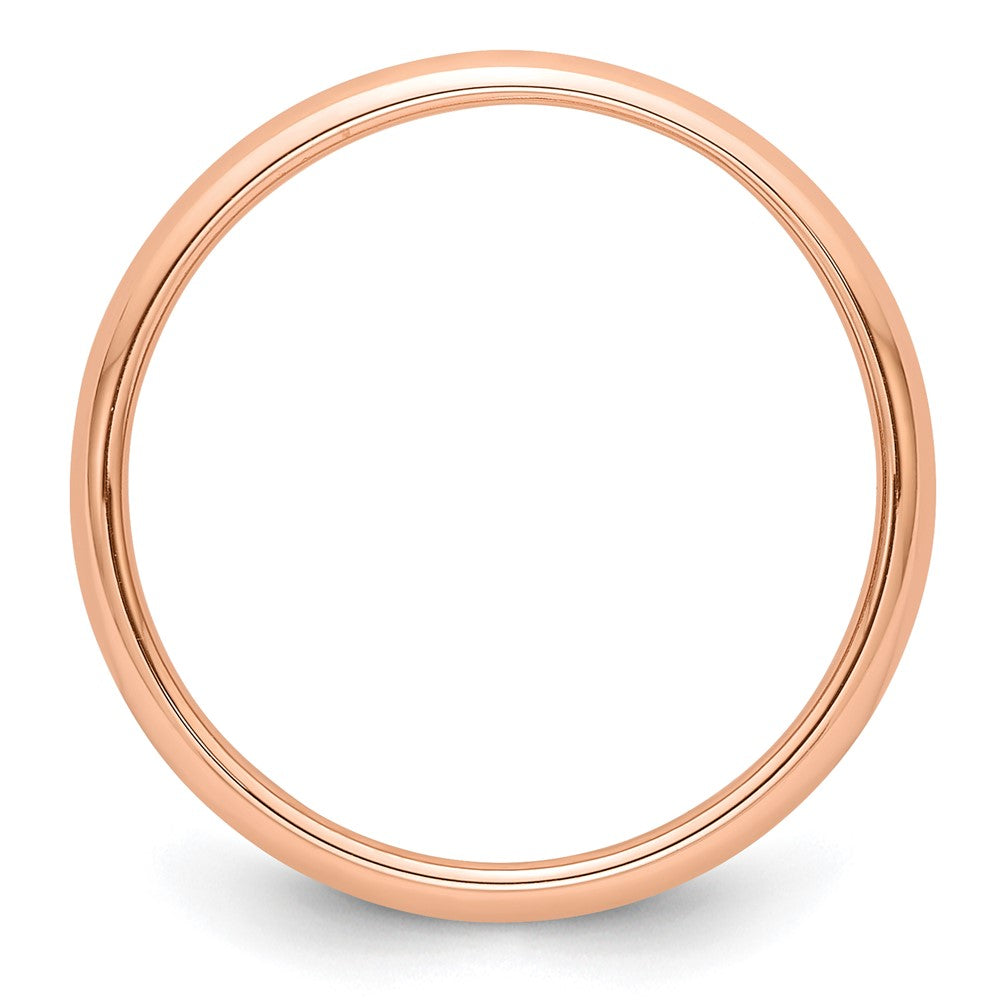 14k Rose Gold 3mm Half-Round Band Size 7.5