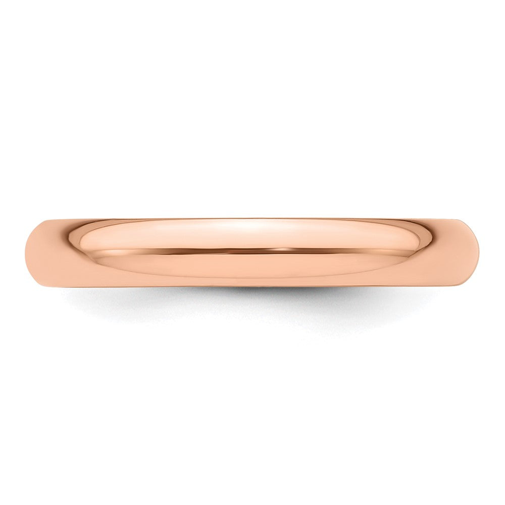 14k Rose Gold 3mm Half-Round Band Size 4