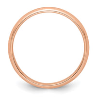 14k Rose Gold 4mm Half-Round Band Size 5.5