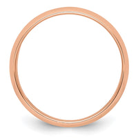 14k Rose Gold 6mm Half-Round Band Size 5