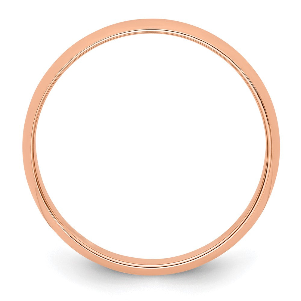 14k Rose Gold 4mm LTW Half Round Band Size 13