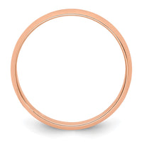 14k Rose Gold 4mm LTW Half Round Band Size 5