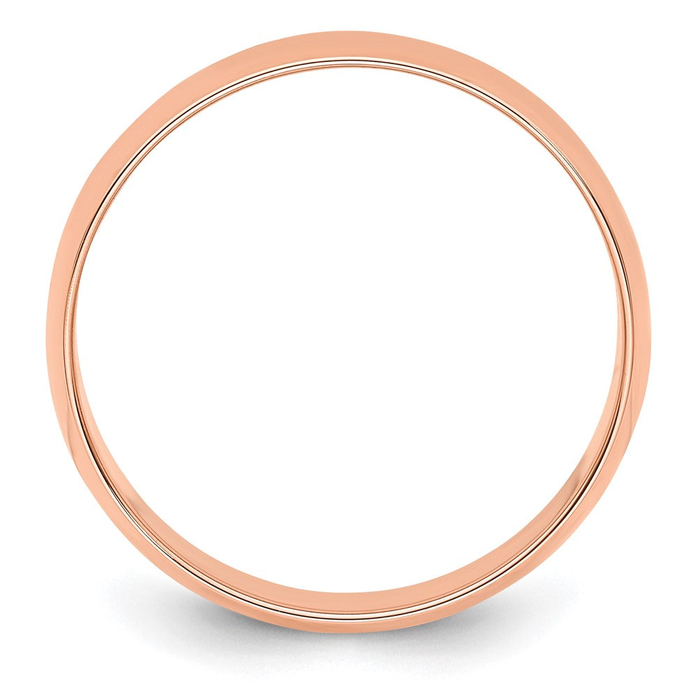 14k Rose Gold 6mm LTW Half Round Band Size 10.5