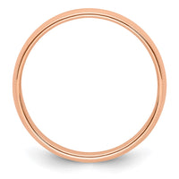 14k Rose Gold 5mm Milgrain Half Round Band Size 13.5