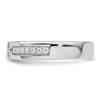 14k White Gold 1/4 ct Lab Grown Diamond VS/SI+ G+ Men's Cross Band