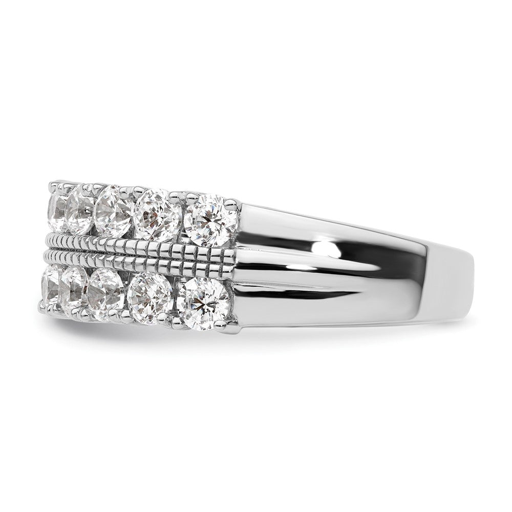 14k White Gold 1 3/4 ct Lab Grown Diamond VS/SI+ G+ Fashion Band