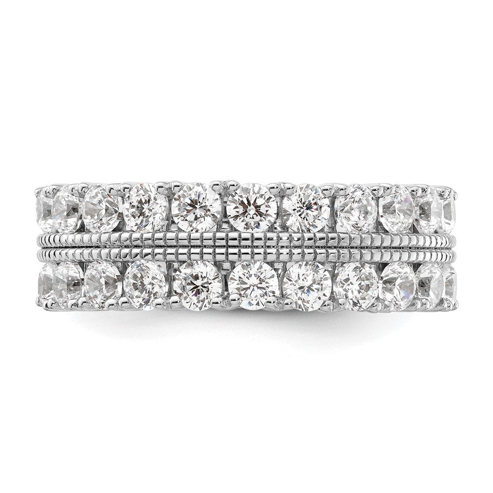 14k White Gold 1 3/4 ct Lab Grown Diamond VS/SI+ G+ Fashion Band