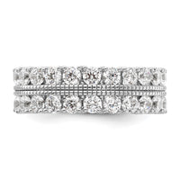 14k White Gold 1 3/4 ct Lab Grown Diamond VS/SI+ G+ Fashion Band