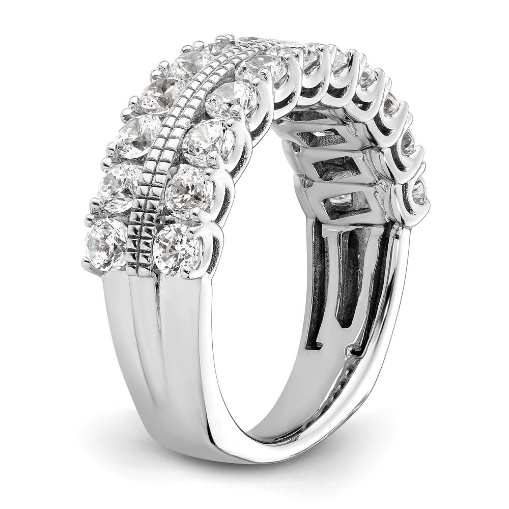 14k White Gold 1 3/4 ct Lab Grown Diamond VS/SI+ G+ Fashion Band