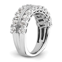 14k White Gold 1 3/4 ct Lab Grown Diamond VS/SI+ G+ Fashion Band