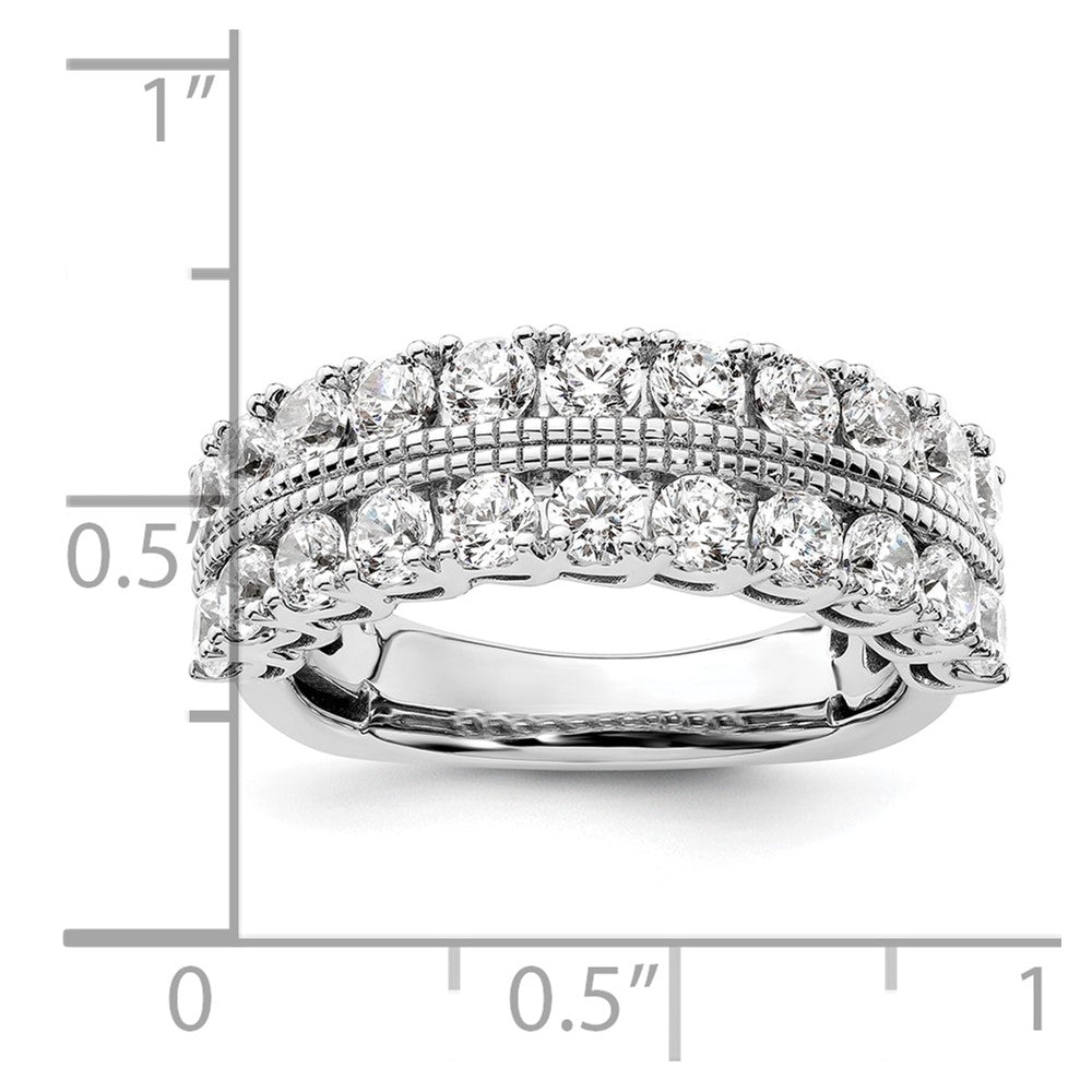 14k White Gold 1 3/4 ct Lab Grown Diamond VS/SI+ G+ Fashion Band