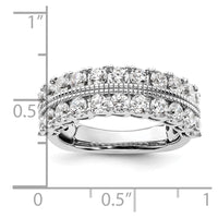 14k White Gold 1 3/4 ct Lab Grown Diamond VS/SI+ G+ Fashion Band