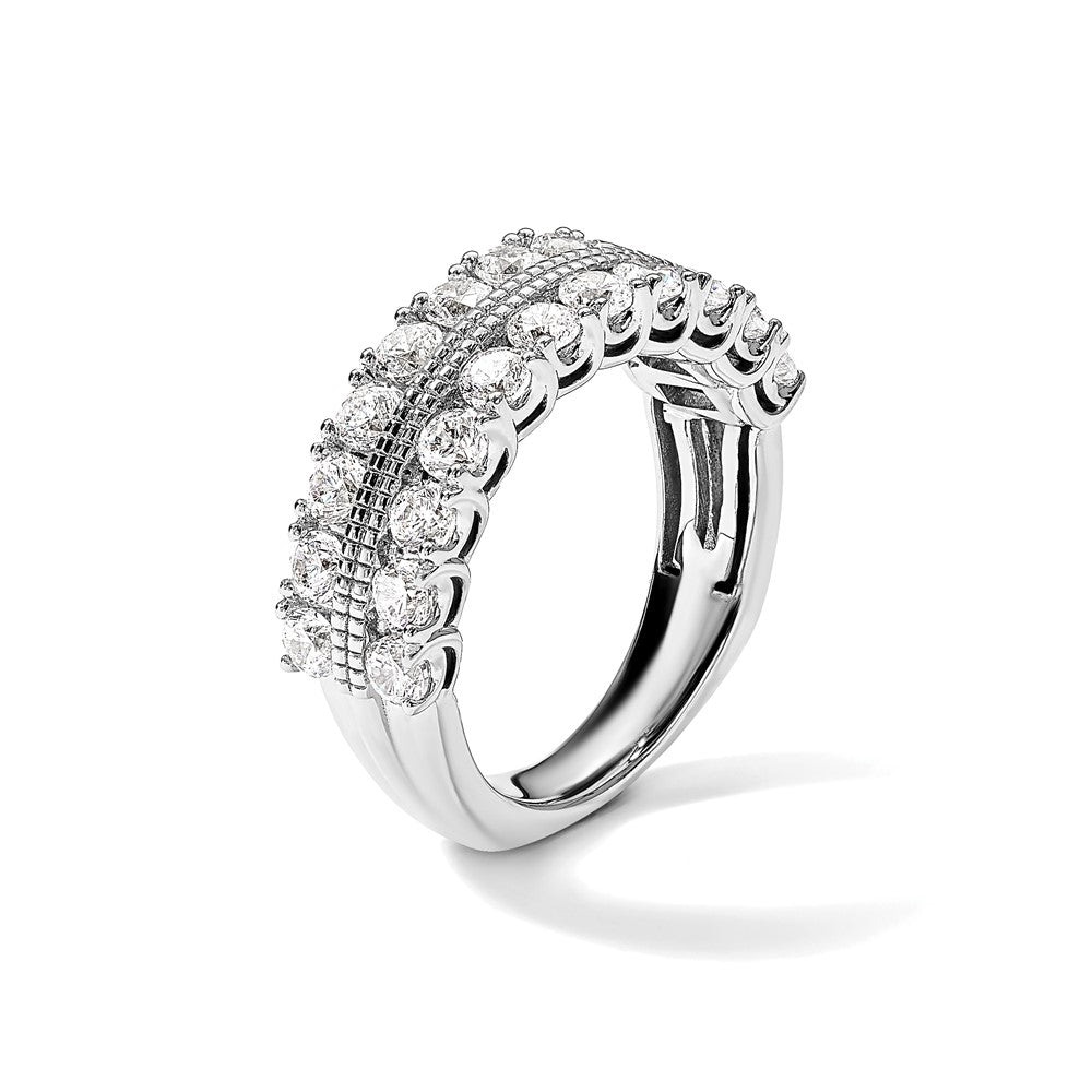 14k White Gold 1 3/4 ct Lab Grown Diamond VS/SI+ G+ Fashion Band