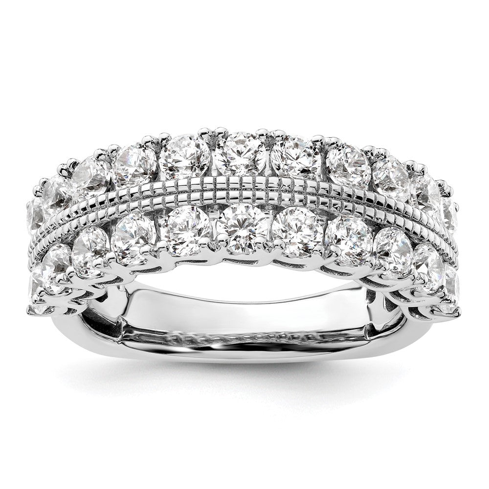 14k White Gold 1 3/4 ct Lab Grown Diamond VS/SI+ G+ Fashion Band
