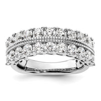 14k White Gold 1 3/4 ct Lab Grown Diamond VS/SI+ G+ Fashion Band