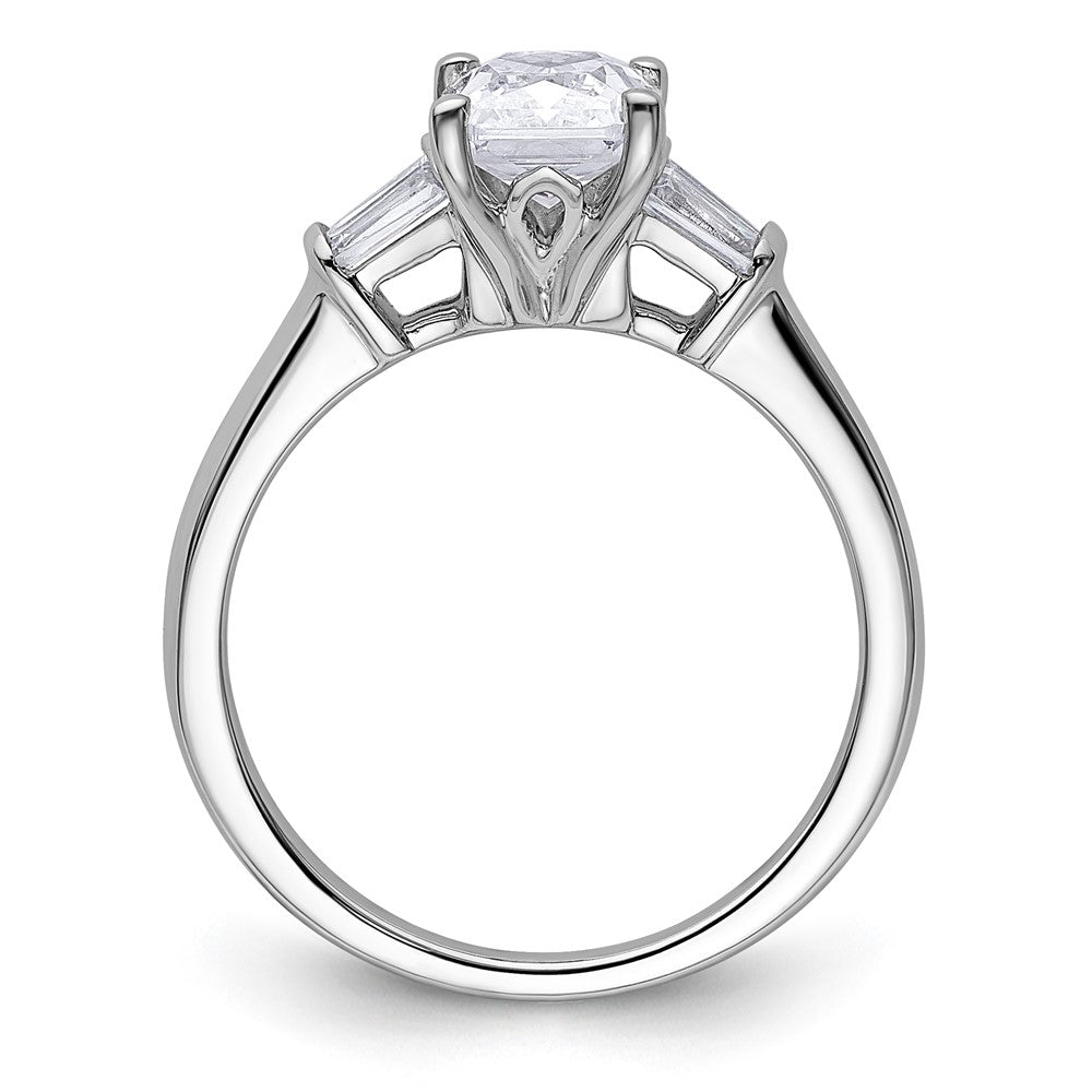 14k 3/8ct Lab Grown Diamond VS+ F+ 1 1/2ct Center Semi 3 Stone Eng Ring