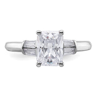 14k 3/8ct Lab Grown Diamond VS+ F+ 1 1/2ct Center Semi 3 Stone Eng Ring