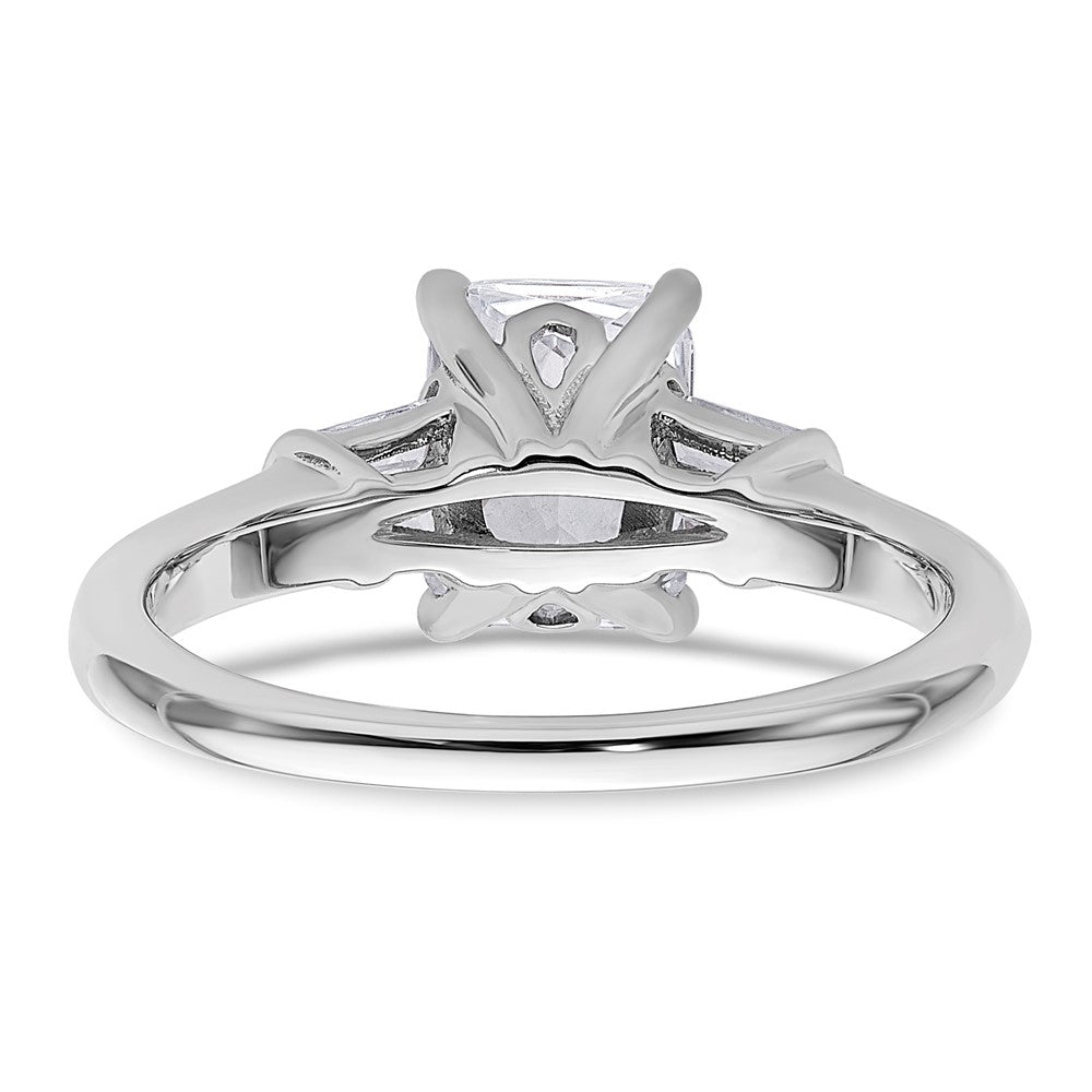 14k 3/8ct Lab Grown Diamond VS+ F+ 1 1/2ct Center Semi 3 Stone Eng Ring