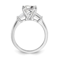 14kw 2ct Cert Lab Grown Dia VS+ F+ Princess Center Comp Eng Ring